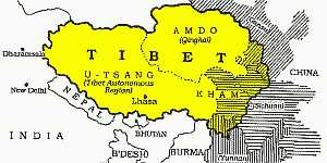 mapa Tibetu